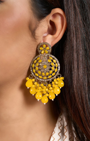 BOUCLE INDIA JAUNE