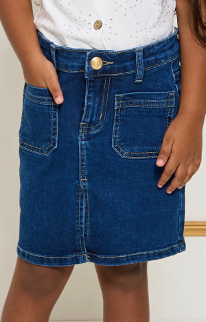 JUPE JEANS 2 POCHES GIRL