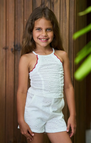 ENS SHORT BRODERIE FIT GIRL