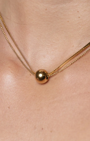 COLLIER BOULE ACIER