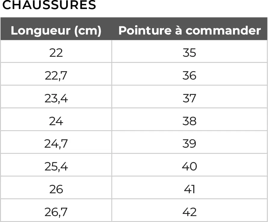 Guide chaussure